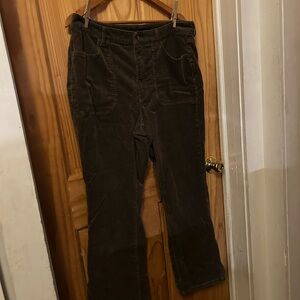 Quince Dark Olive Corduroy Straight-Leg Pants